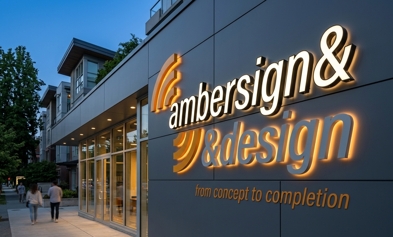 Channel letters Vancouver front-lit and back-lit signage on storefront