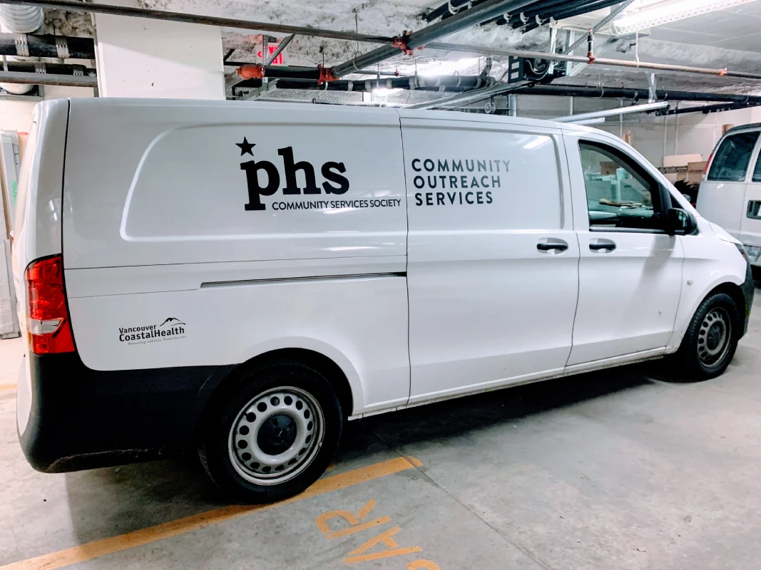 Vehicle graphics Vancouver on branded business van