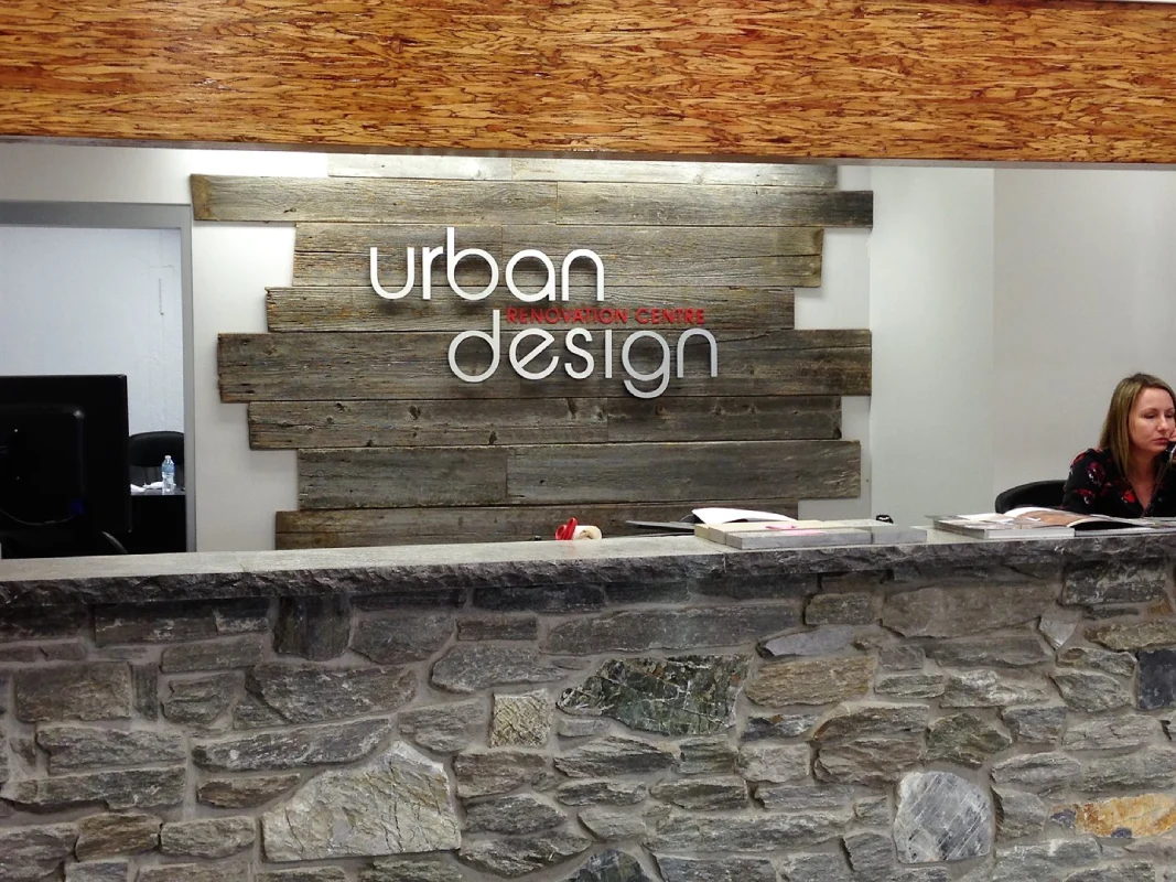 3D Reception Signs Vancouver in office reception