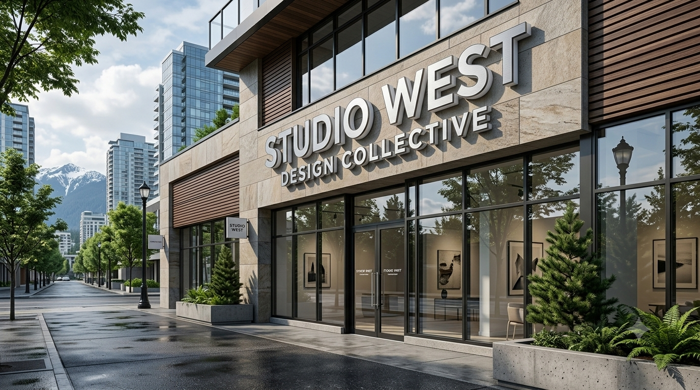 Premium 3D Signage Vancouver on a modern commercial storefront building.